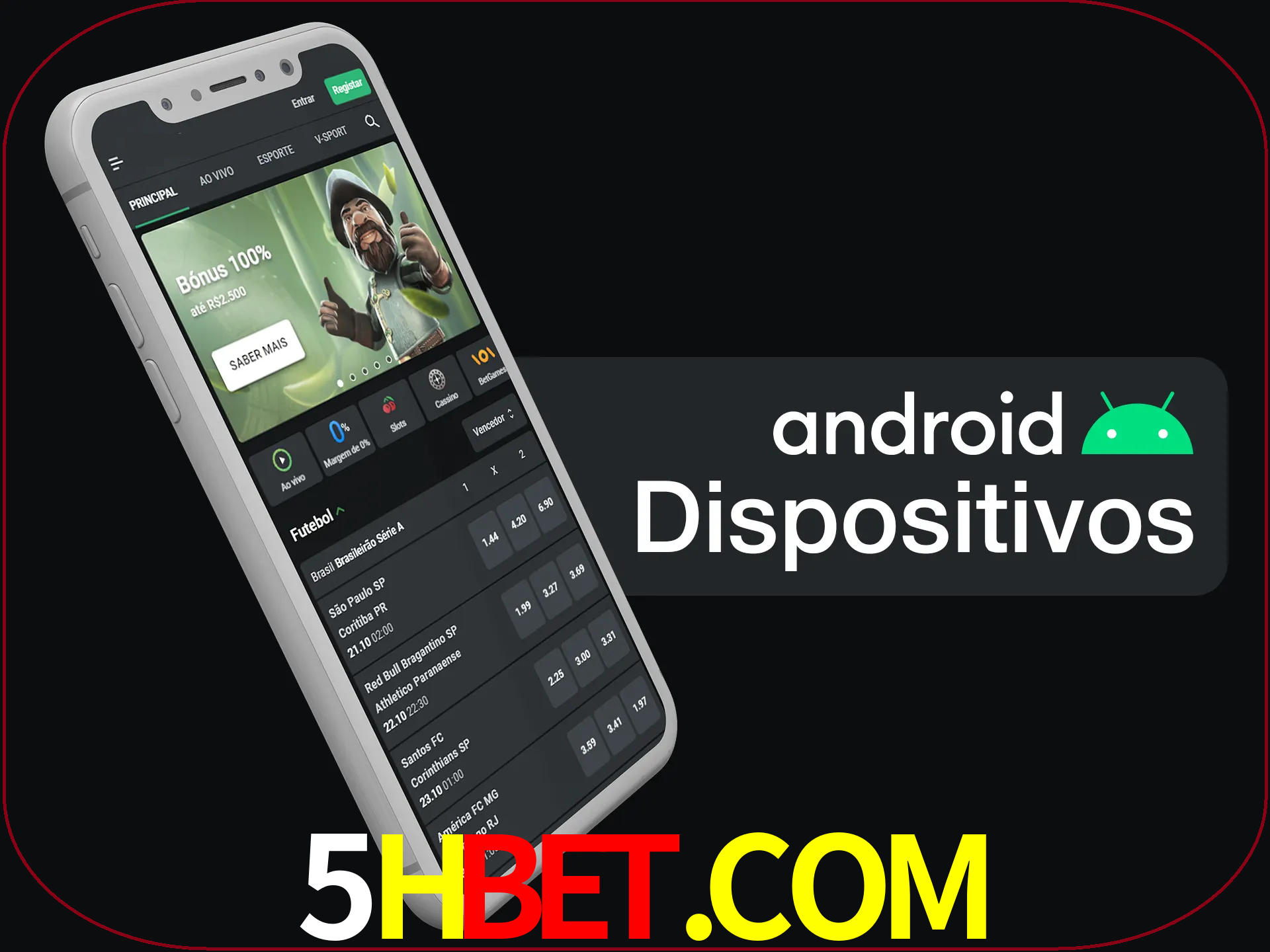 O aplicativo suporta a maioria de todos os dispositivos Android.