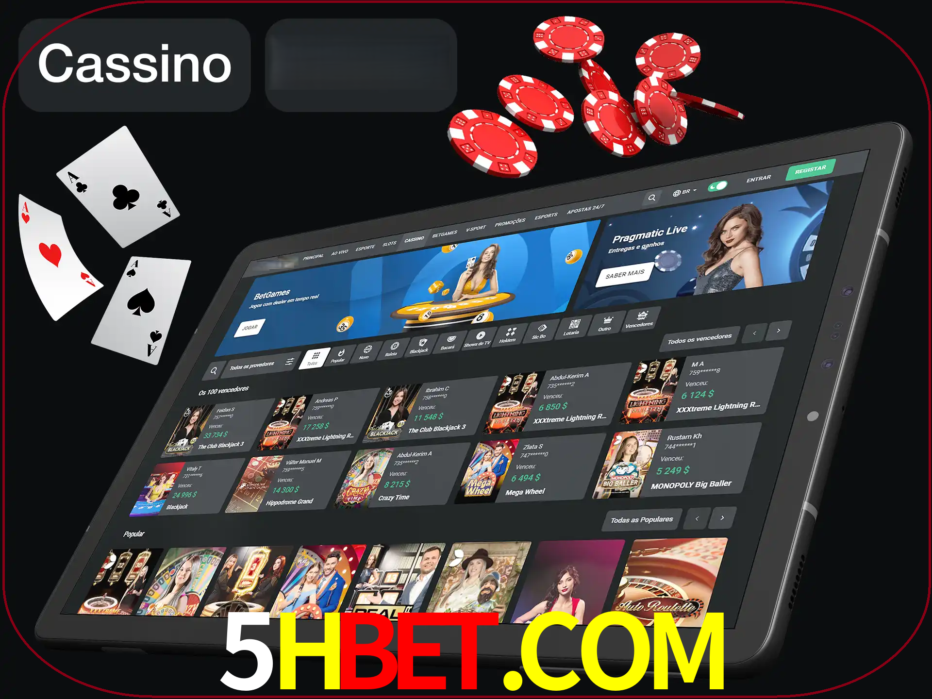 Jogue vários jogos de cassino em nosso cassino.